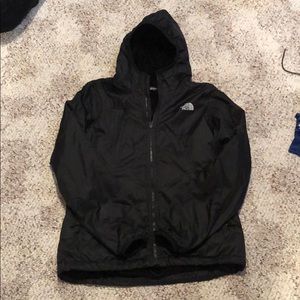 North face black fleece lined coat MEDIUM